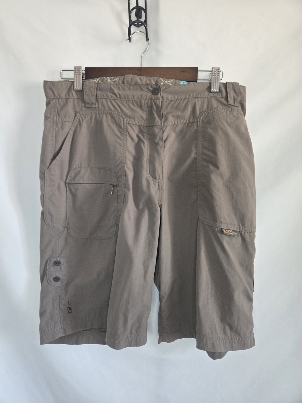 Salewa Women’s Taupe Cargo Shorts with Utility Pockets XL